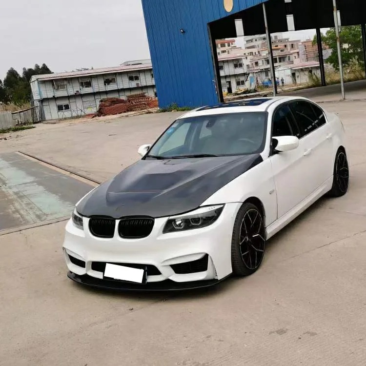 HIgh Quality Exterior M4 Sport Style Car Parts Front and Rear Bumper Side Skirt Body Kit for  E90 E92 E93 2005-2012